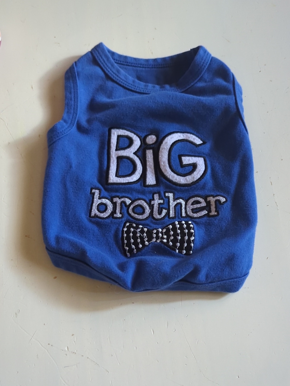 Parisian Pet Royal Blue 'Big Brother' Dog Tank with Bow Tie Accent